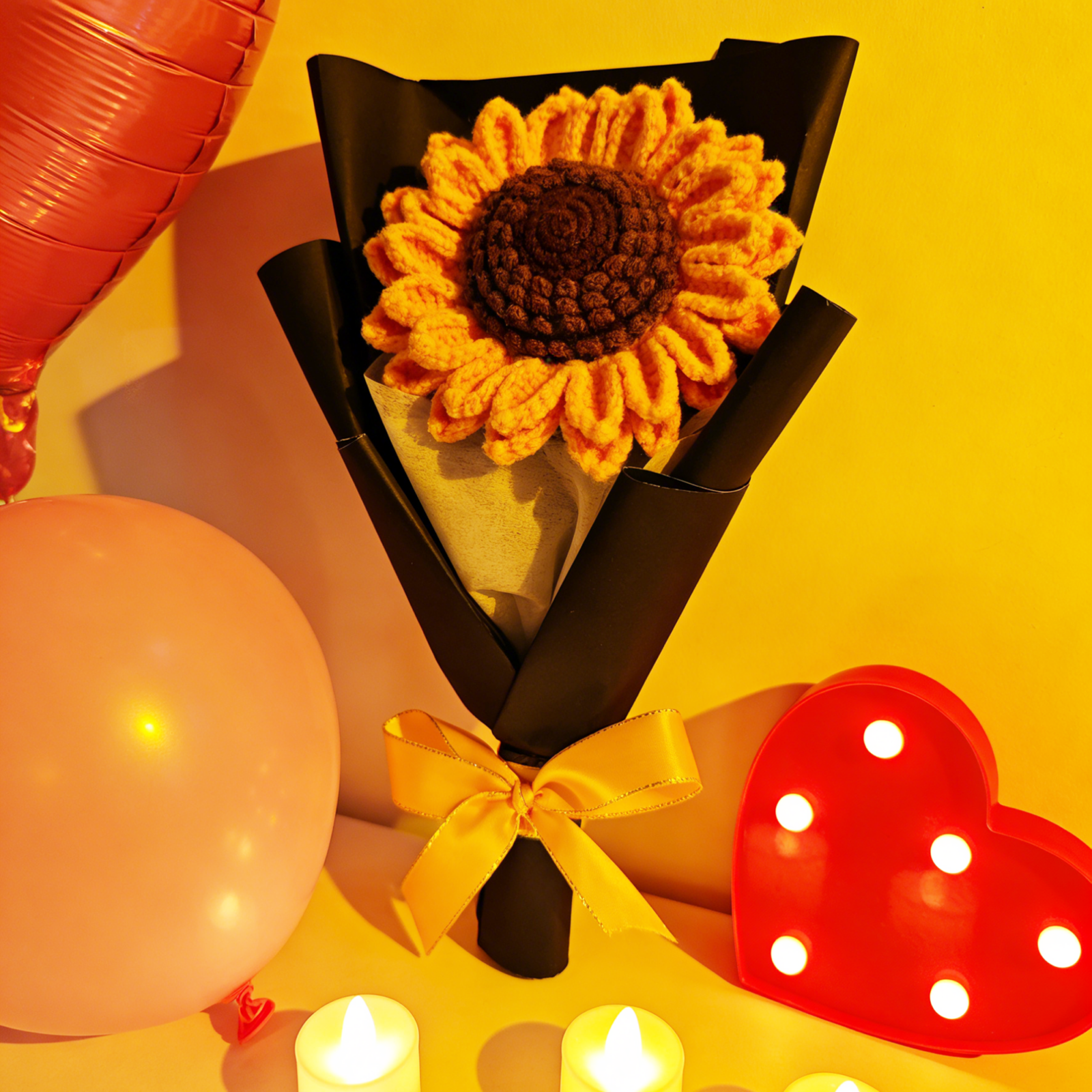 sunflower Crochet Sunflower Bouquet – Handmade Artificial Flowers for Mom & Friends - Image 10